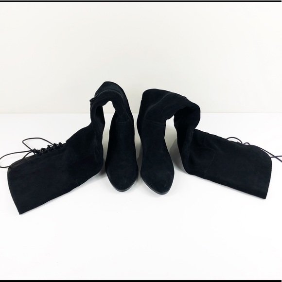 ALDO JEFFERS SUEDE OVER THE KNEE LACE BOOTS - Picture 6 of 8